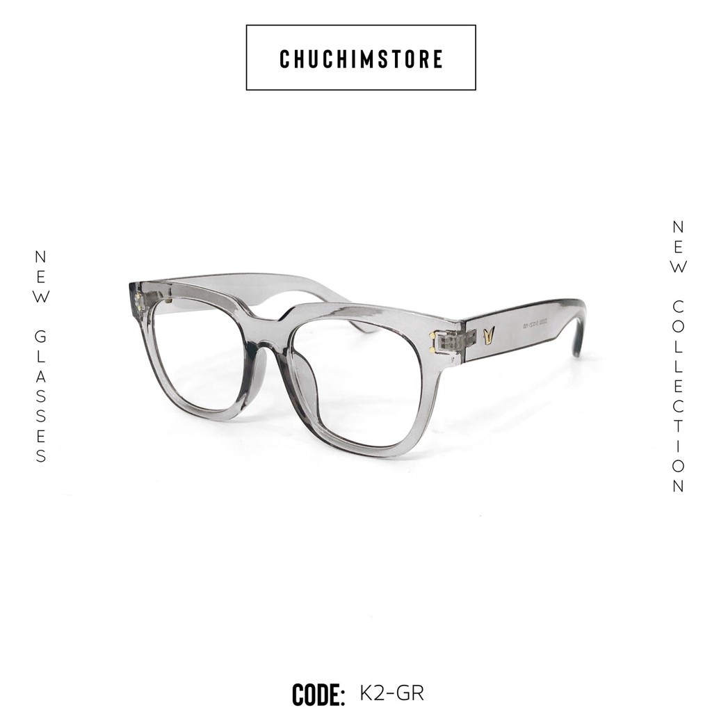 Kính GM Chữ V Gọng Kính Cận Vuông Thời Trang Unisex - K002
