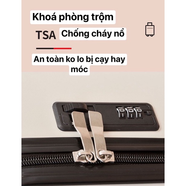 Vali bộc lộ cá tính thời trang phong cách MYBABY. Nâng cấp gia cố thêm bền bỉ