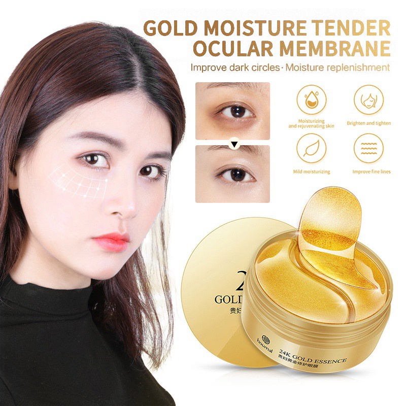 (Hàng Mới Về) Hộp 60 Miếng Mặt Nạ Mắt Chiết Xuất Tảo Biển Vàng Collagen Dưỡng Ẩm Chống Nếp Nhăn Và Lão Hóa | BigBuy360 - bigbuy360.vn