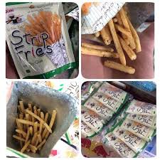 (combo5 gói) snack khoai tây que strip fries vị tảo biển, vị muối.