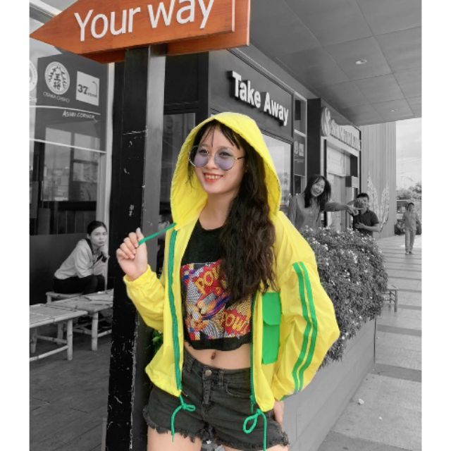 [RẺ BẤT NGỜ] ÁO KHOÁC DÙ NỮ CROPTOP CỰC XINH, cam kết hình thật 100% | BigBuy360 - bigbuy360.vn