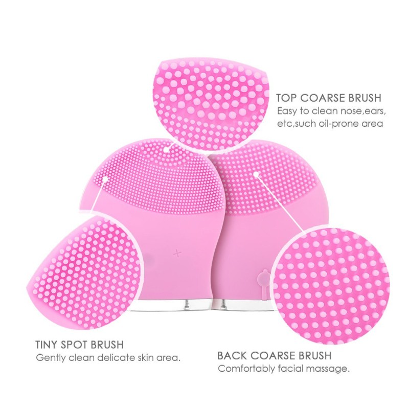 Máy massage rung làm sạch da mặt bằng điện chất liệu silicone | BigBuy360 - bigbuy360.vn
