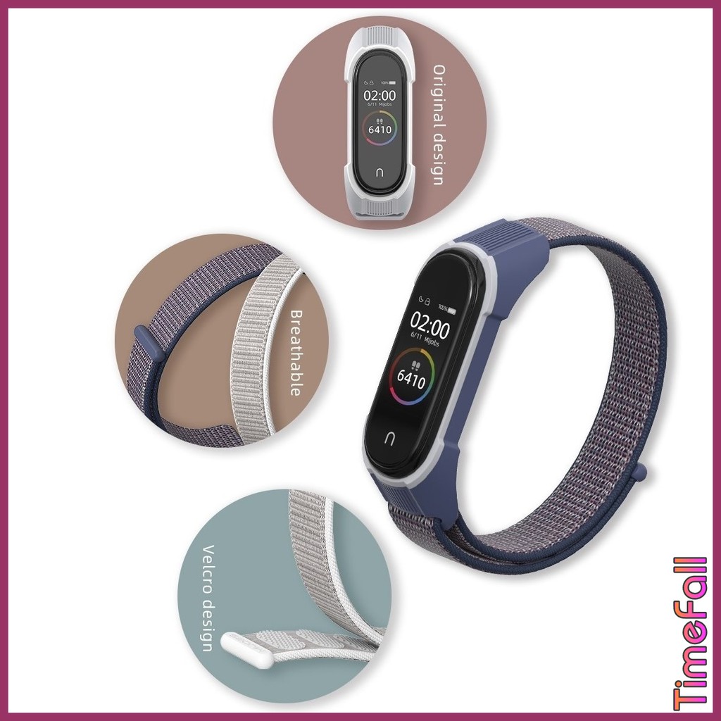 Dây đeo nylon PULSEIRA thể thao mi band 6, Mi band 5 chính hãng MIJOBS, dây đeo miband 5, miband 6 nylon thể thao MIJOBS