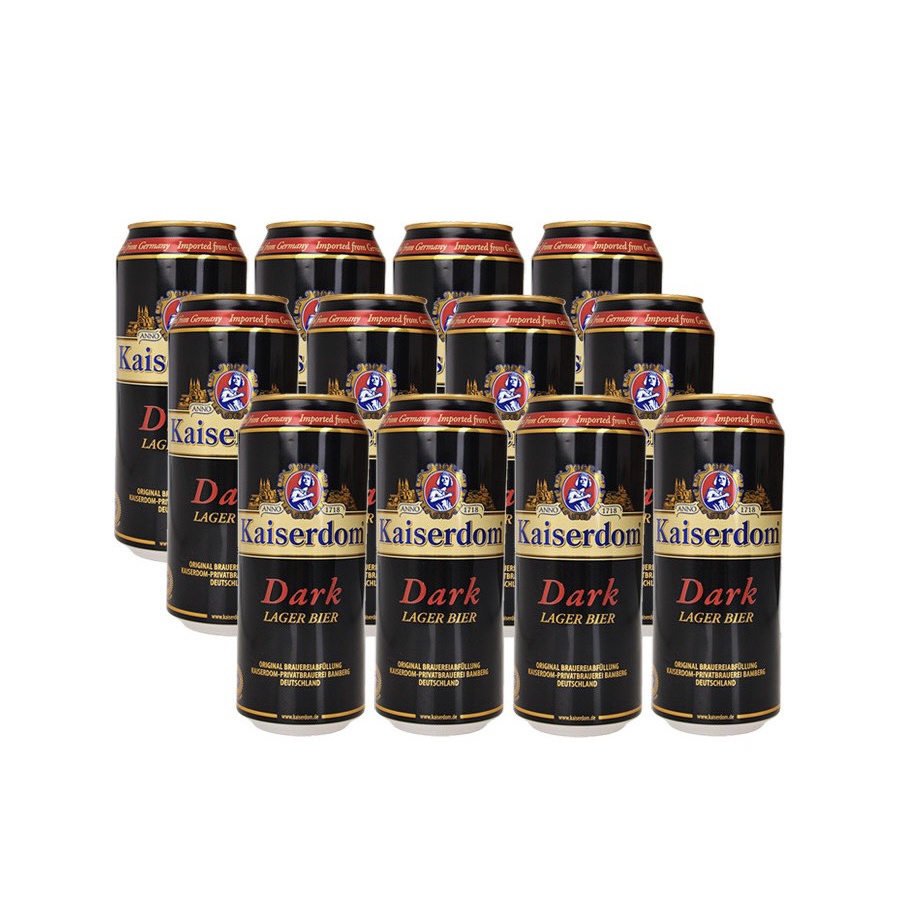 Bia Kaiserdom Dark Lager 4.7% Đức - set 6 lon 500ml