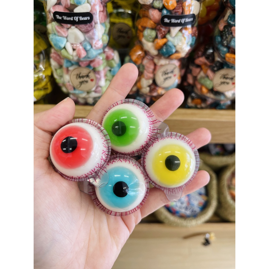 Kẹo Dẻo Trolli ⚡ CỰC NGON ⚡ 1 Viên Kẹo Trolli Con Mắt Popeye Đức Không Tẩm Màu, Kẹo Nhiều Vitamin và dinh dưỡng