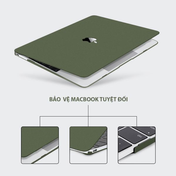 Ốp Macbook, case macbook đủ dòng màu xanh rêu