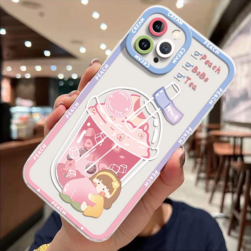 Ốp Điện Thoại Silicon TPU Mềm Trong Suốt Họa Tiết Dễ Thương Cho IPhone 14 13 12 Pro X XR XS Max 11 6 6S 7 8 14 Plus