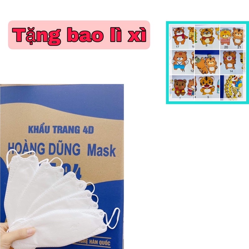 Khẩu trang KF94 Hoàng Dũng MASK,Khẩu trang kháng khuân màu trắng ôm sát mặt. tẶng 1 set bao lì xì chibi | BigBuy360 - bigbuy360.vn
