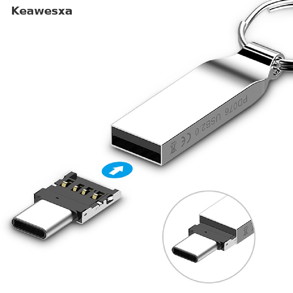 Keawesxa USB-C 3.1 Type C Male to USB Female OTG Adapter Converter For U Disk Ready Stock