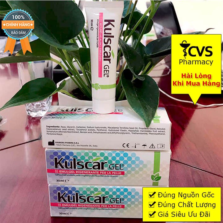 Kulscar Gel (Tuýp 30ml) - Hỗ Trợ Điều Trị Vết Thương Hở & Hạn Chế Hình Thành Sẹo