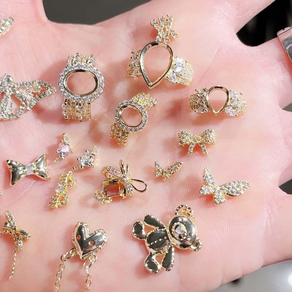 Móng Tay Giả Hình Bản Đồ Đại Dương|Hạt Charm Giọt Nước 3D Tự Trang Trí Móng Tay|Phụ Kiện Trang Trí Móng Tay Bằng Kim Loại Nhiều Màu Sắc Thời Trang