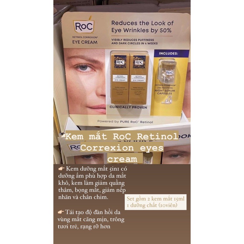 kem dưỡng vùng mắt RoC retinol