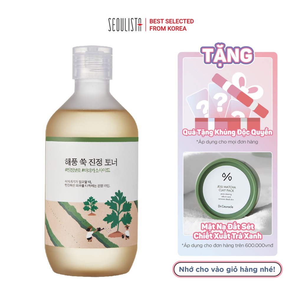 Nước cân bằng làm dịu chiết xuất ngải cứu Round Lab Mugwort Calming Toner
