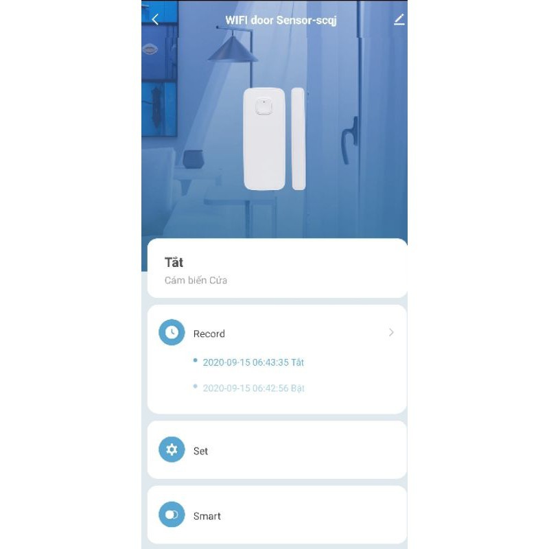 Cảm Biến Cửa WiFi Tuya Smart.Thiết bị phát hiện Mở/ Đóng. Tương thích Với Alexa Google Home