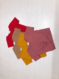 Áo croptop xoắn eo zip cotton