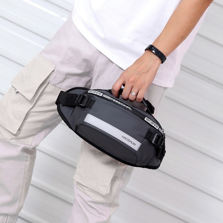 Túi Đeo Chéo Nam, Túi Bao Tử Vải Bóng Chống Nước, Nhiều Ngăn Tiện Dụng Cá Tính TC68 | BigBuy360 - bigbuy360.vn