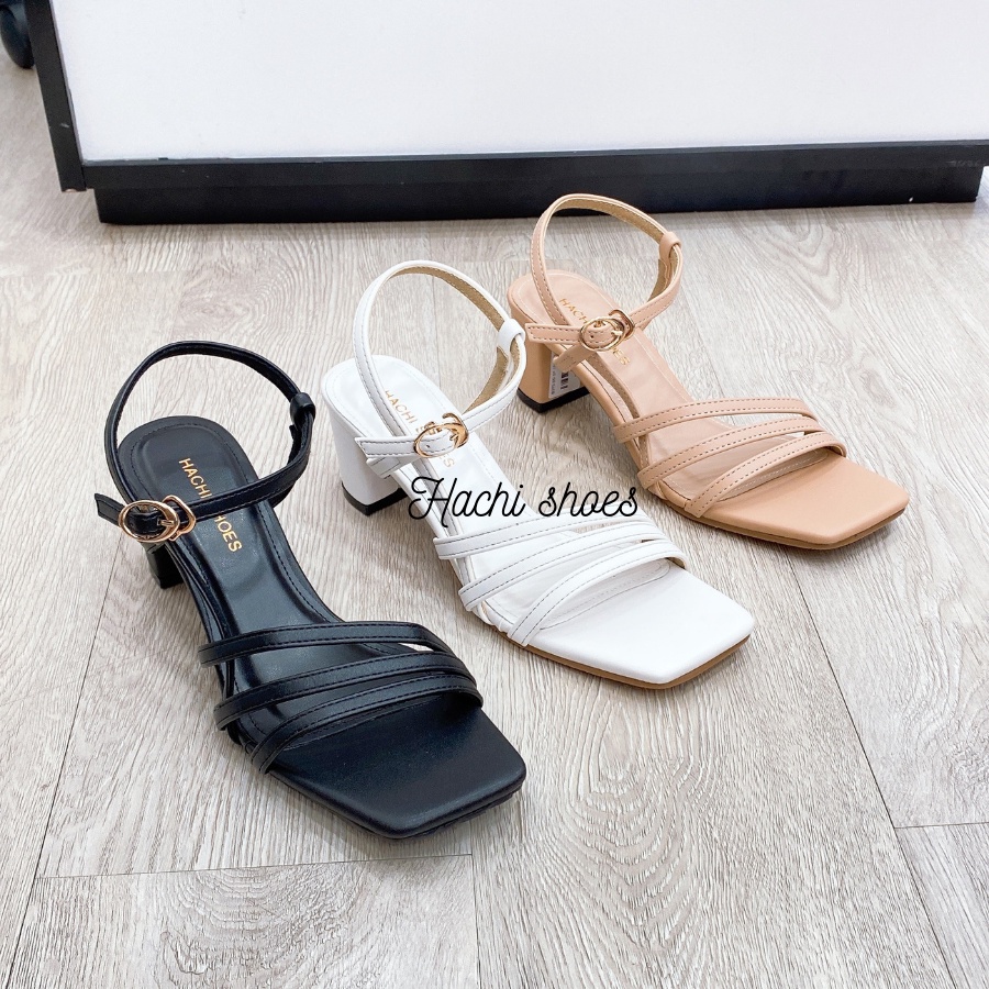 Sandal nữ gót vuông cao 5cm (ảnh thật) - hàng đẹp đế đi không trơn