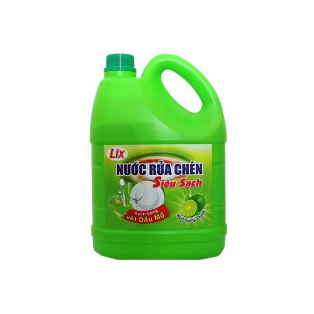 Nước Rửa Chén Lix Siêu Sạch Can 4kg