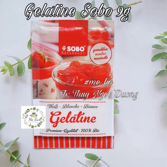 [Sobo] BỘT/LÁ GELATINE LÀM THẠCH HỮU CƠ SOBO