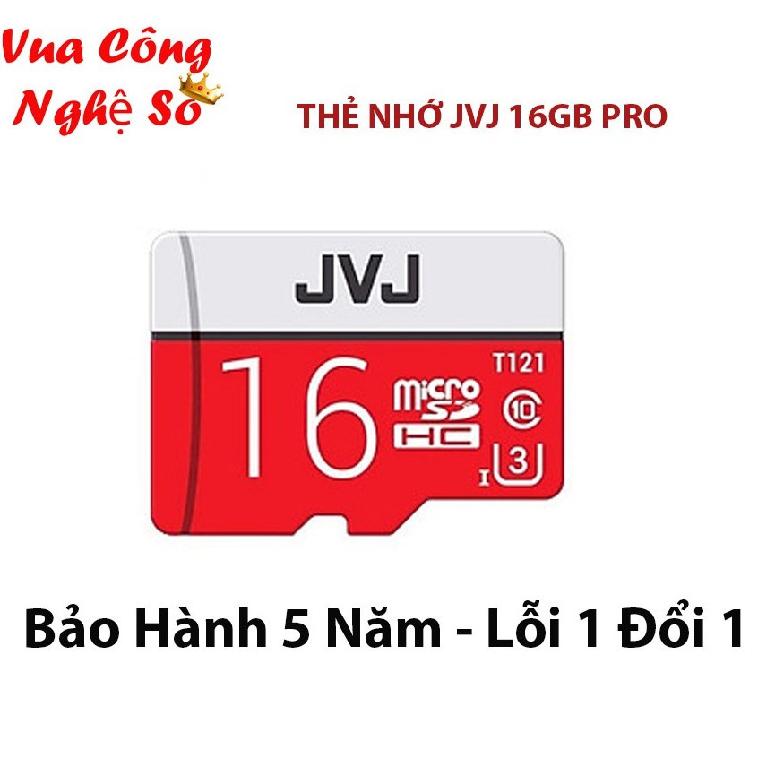 KỊCH SÀN Thẻ nhớ 16Gb JVJ Pro U3 Class 10 - Chuyên dụng dành cho CAMERA