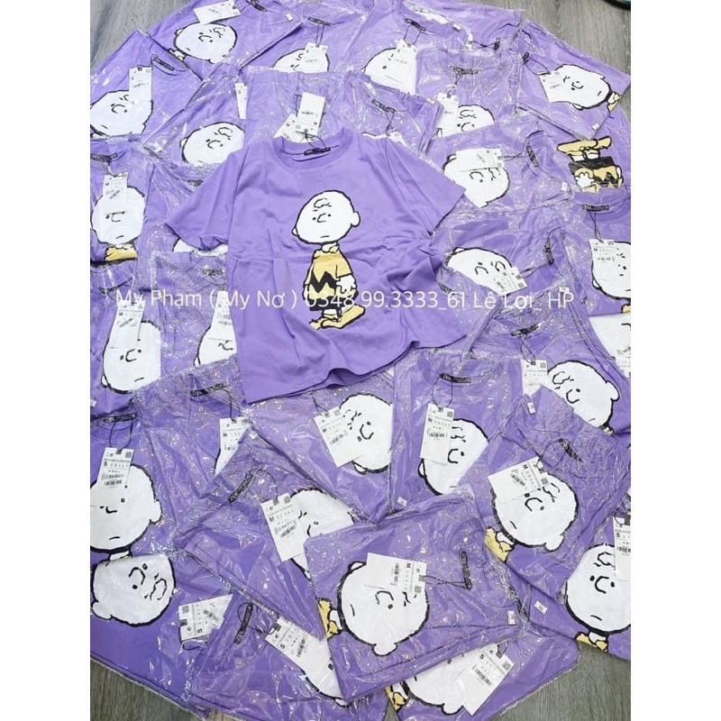 [Mã WASKT410K giảm 10K đơn 50K] ANU208 - ÁO PHÔNG NỮ TÍM HÌNH BÉ TRẮNG | BigBuy360 - bigbuy360.vn