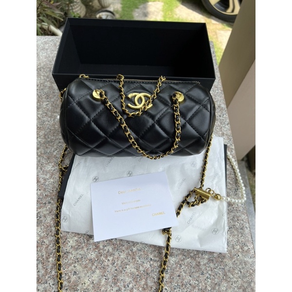 Túi Chane-l vip gift hình trụ size 23cm