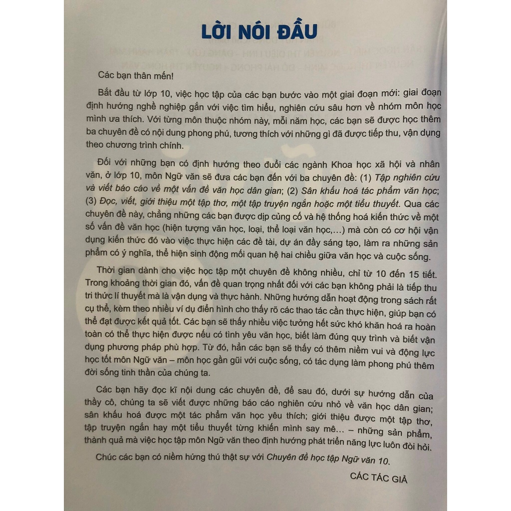 Sách - Chuyên đề học tập Ngữ văn 10 - Kết nối tri thức với cuộc sống