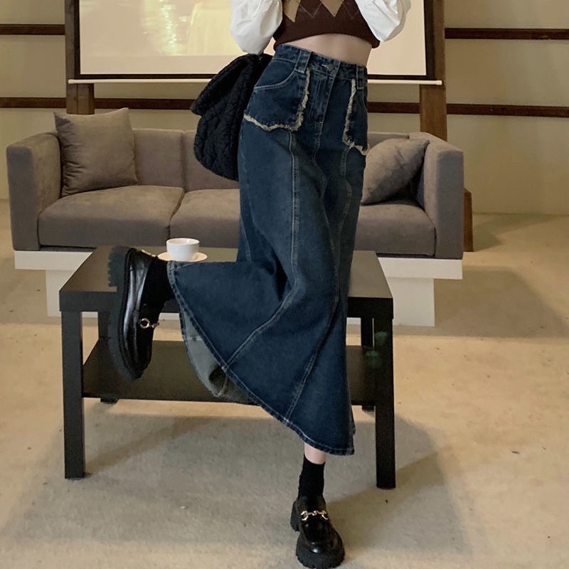 Chân Váy Jean Midi Dáng Xoè Taobao Order