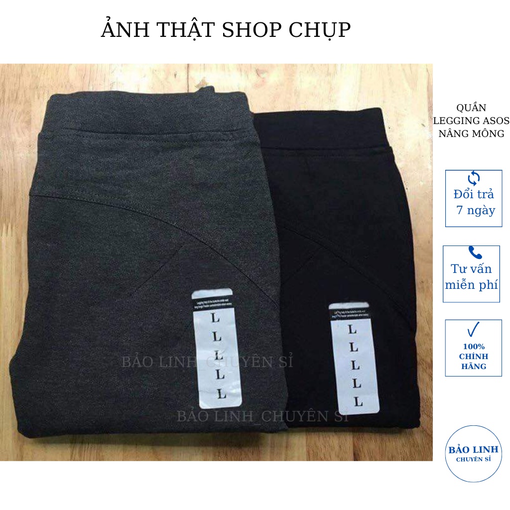 Quần legging asos nâng mông lưng cao thời trang nữ dài kèm túi zip chất liệu cotton | BigBuy360 - bigbuy360.vn