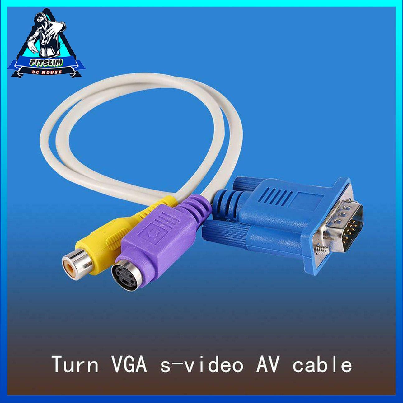 1 Bộ Chuyển Đổi 15 Pin Pc Vga Svga Sang S-Video Rca