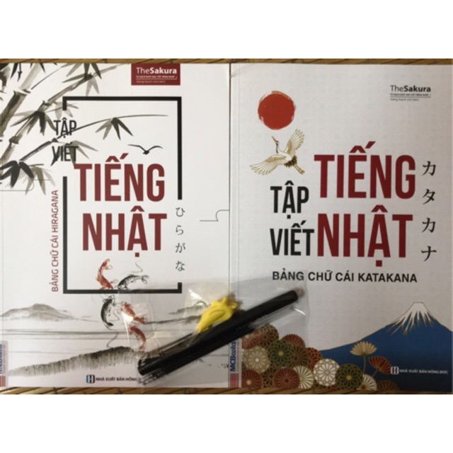 Sách - COMBO Tập Viết Tiếng Nhật Bảng Chữ Cái Hiragana và Kataka