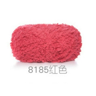 Len Bông Xù Lông Cừu Đan Móc Khăn Choàng Cổ