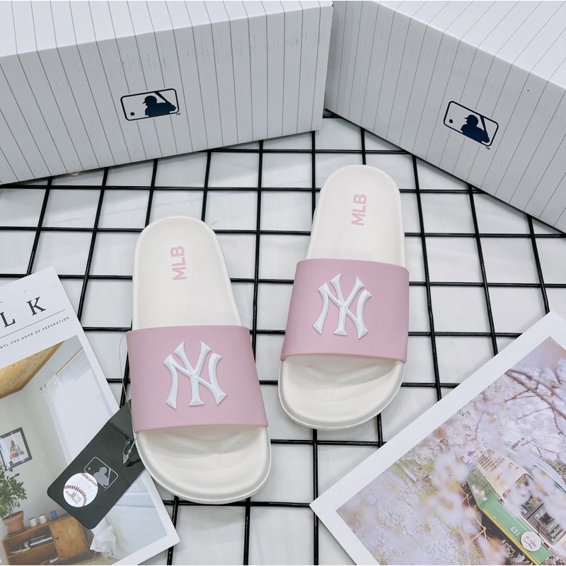 [CHÍNH HÃNG] DÉP MLB NỘI ĐỊA HÀN NY LA CAO SU  - DÉP QUAI NGANG CHỐNG NƯỚC - CÓ BILL MUA HÀNG