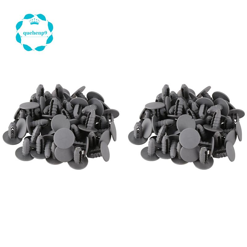100 Đinh Tán Nhựa 8mm Màu Xám Cho Cửa Xe Hơi