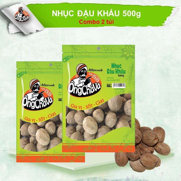 Nhục Đậu Khấu Ông Chà Và 500gram (1kg/2 túi)