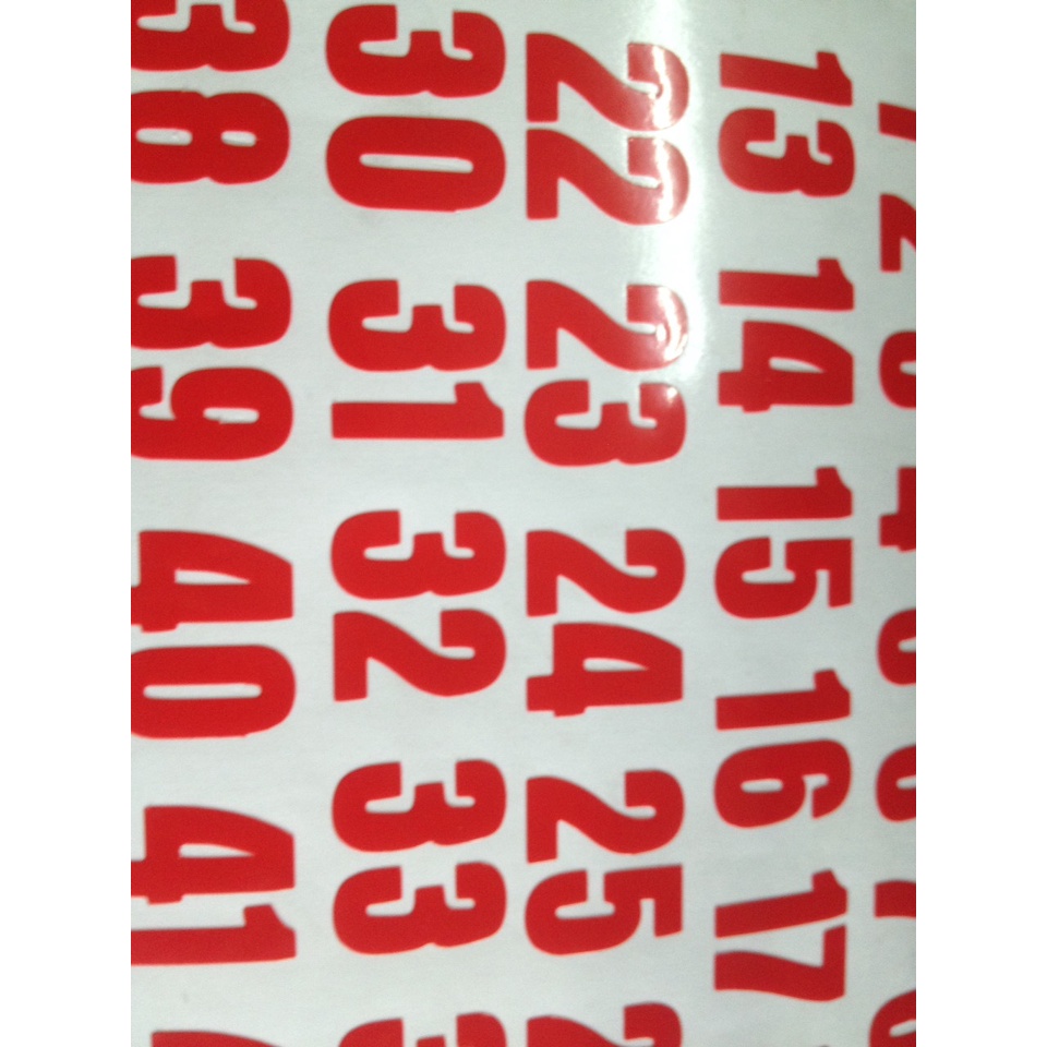 Bộ 60 số dán banh lồng cầu - decal số dán banh lồng cầu