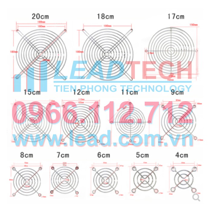 Lưới bảo vệ quạt hút, bằng chất liệu inox, kháng rỉ, các size 6cm 7cm 8cm 9cm 12cm 15cm 17cm 18cm 20cm
