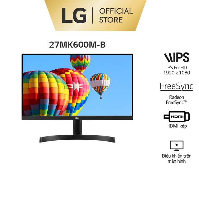 ☼Màn Hình LED LG 27MK600M-B 27inch Full HD 5ms 75Hz Radeon FreeSync IPS