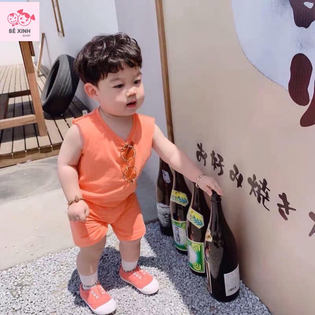 Bộ 3 lỗ minky cho bé [Giá sốc] bộ sát nách bé trai có size lớn áo minky mom ba lỗ chất cotton lạnh mát mùa hè