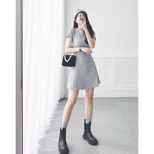 [Mã FAMARAL1 giảm 10K đơn 50K] Đầm Body Thun Gân Xoè Có Dây Kéo Tiện Lợi (Có Video Hình Thật) | BigBuy360 - bigbuy360.vn