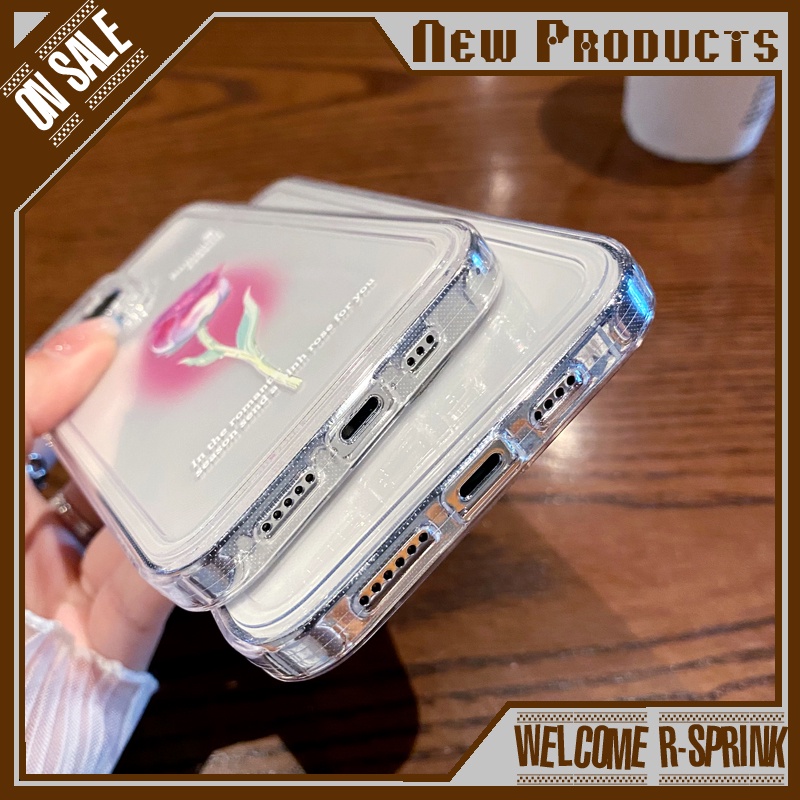 Ốp Điện Thoại Trong Suốt Hình Hoa Tulip Cho 6/7/8/plus/x/xs/xr/xsmax/11/11promax/12/12pro/12promax/13/13pro/13promax/14PRO