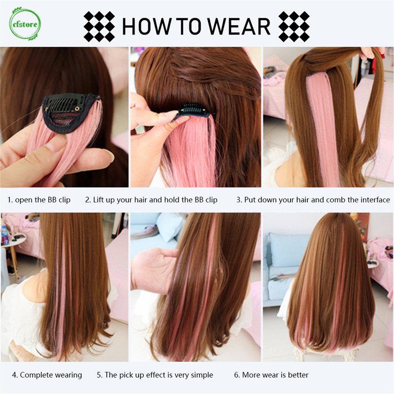 (Hàng Mới Về) Tóc Giả Nhuộm Màu Cá Tính Thời Trang