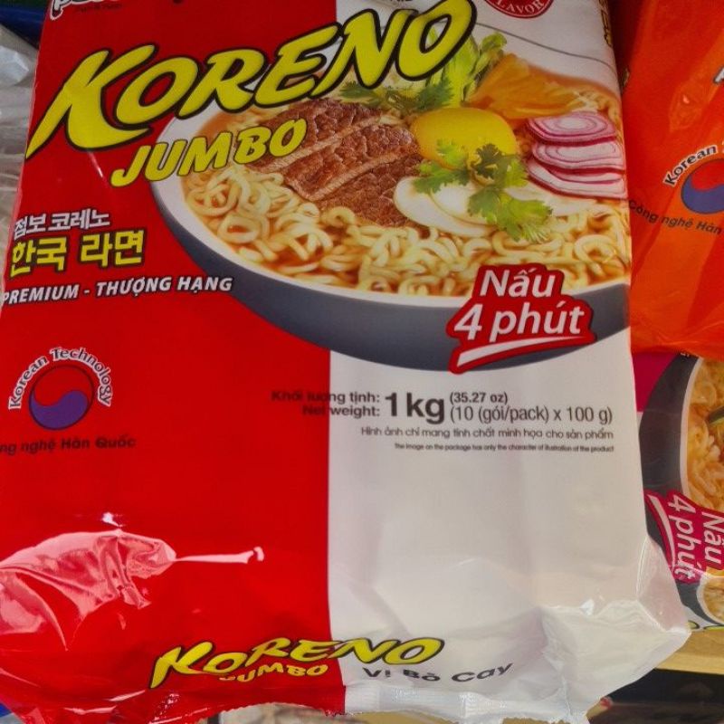 MÌ KORENO JUMBO 1KG 4vị