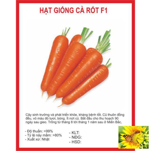Hạt Giống Cà Rốt Cao Sản F1 - 1gr
