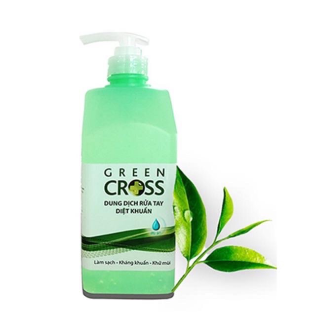 Gel/Nước rửa tay khô 500ml Green cross