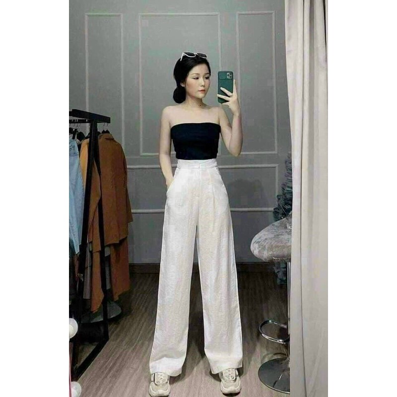 BÁN SỈ QUẦN ĐŨI SUÔNG ỐNG RỘNG DÁNG DÀI CẠP KHOÁ 5 MÀU | BigBuy360 - bigbuy360.vn