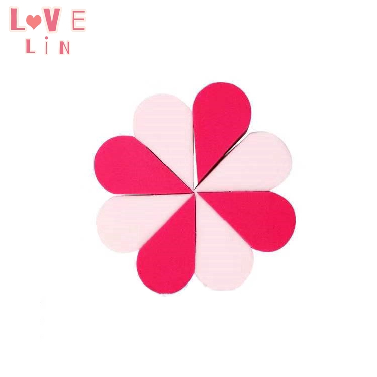 Bông trang điểm hình cánh hoa bằng cotton thân thiện với da