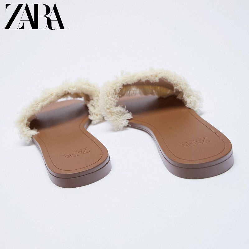 Zara Dép bệt quai tua rua