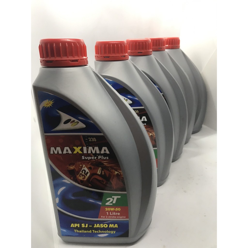 Dầu nhớt 2 thì MAXIMA, dung tích 1 lít dùng pha với xăng cho máy cưa, máy cắt cỏ, động cơ 2 thì