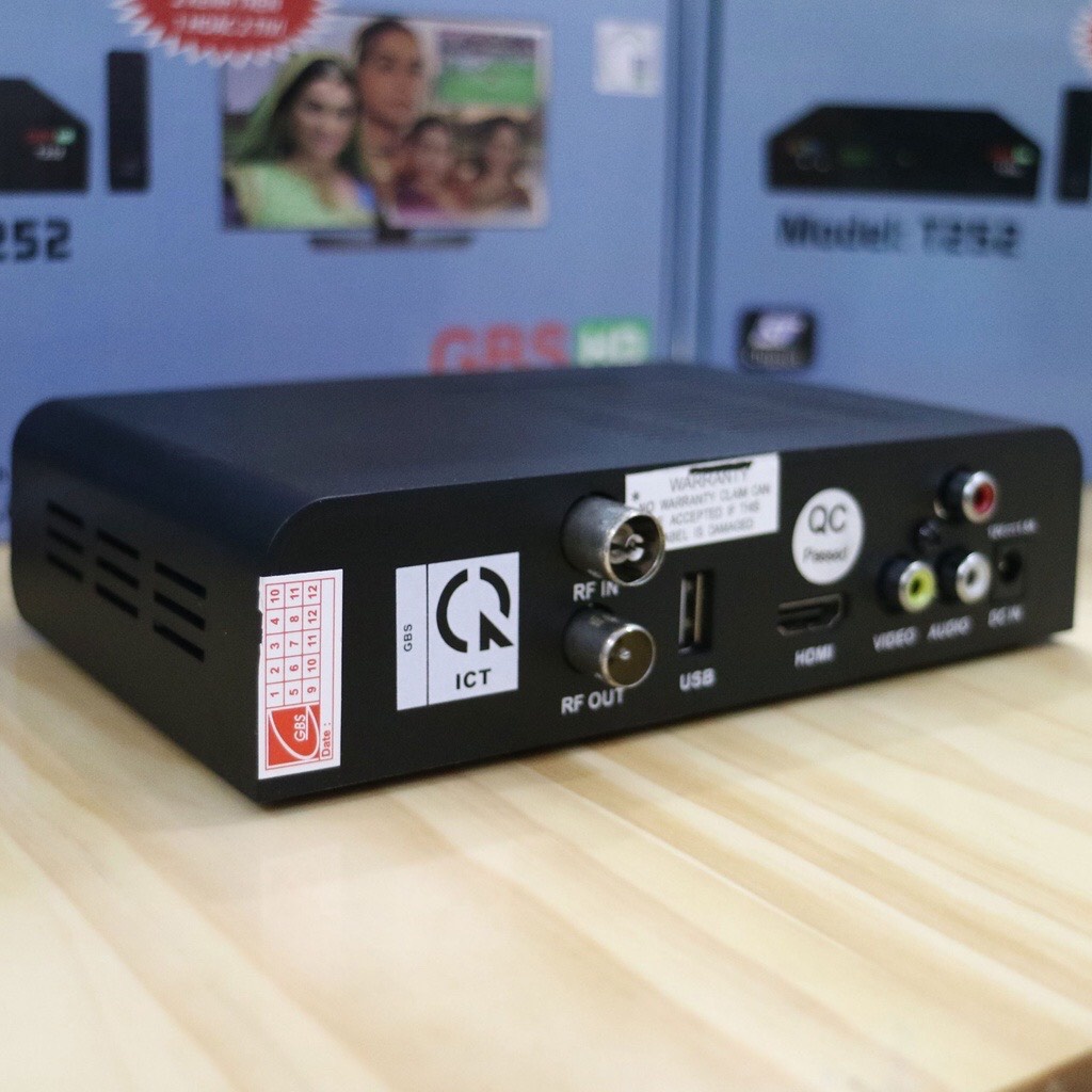 Đầu số mặt đất GBS T252 xem 2 kênh độc lập cùng lúc, xem truyền hình thiết yếu không mất phí, đầu thu DVB T2